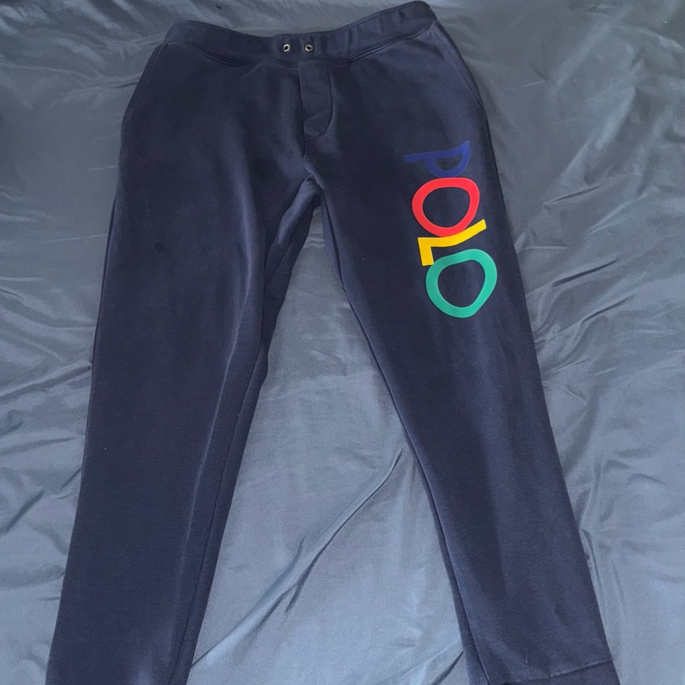 Polo by Ralph Lauren Blue and Red Joggers